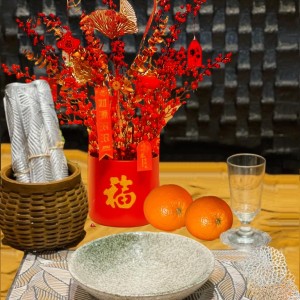 CNY Gifts - Hollow Leaves Placemats & Flower Coasters